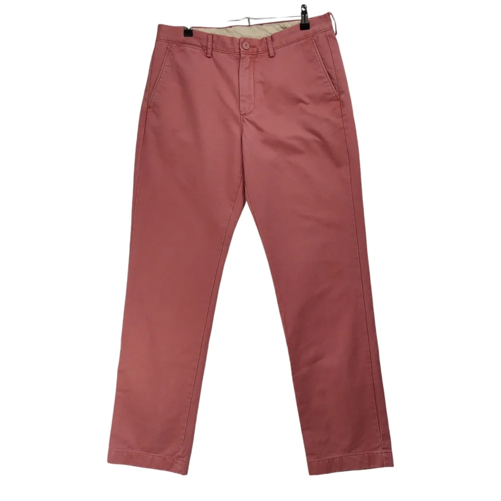 J Crew Broken In Chino Pants Mens 33 x 32‎ Salmon Faded Red Urban Slim Cotton - Picture 13 of 13